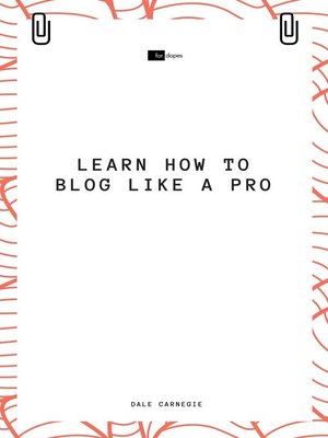 cover image of Learn How to Blog Like a Pro